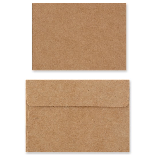 Kraft Gift Card & Envelope Set by Recollections™, 2.5" x 3.5"